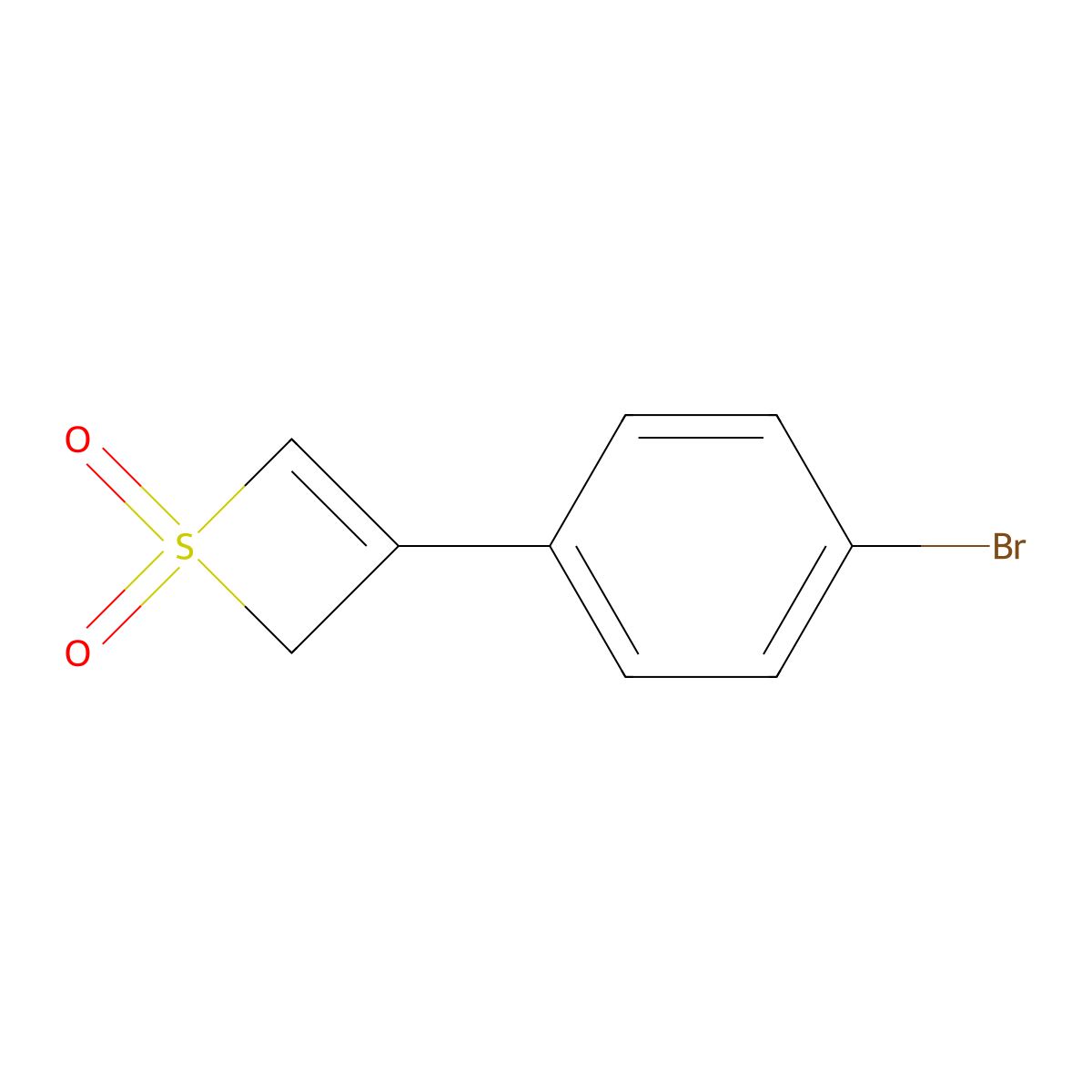 3-(4-bromophenyl)-2H-1lambda6-thiete-1,1-dione molecular structure, CAS 71887-63-3