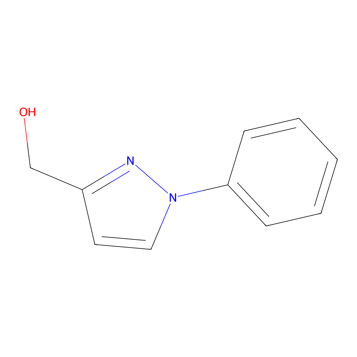 (1-phenyl-1H-pyrazol-3-yl)methanol molecular structure, CAS 7189-08-4