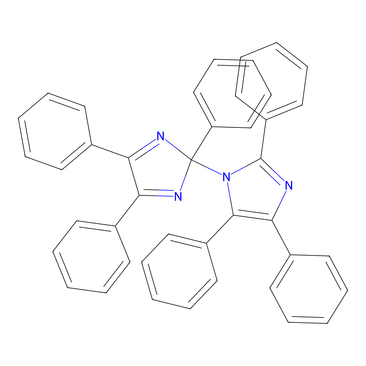 1H-Imidazole, 2,4,5-triphenyl-1-(2,4,5-triphenyl-2H-imidazol-2-yl)- molecular structure, CAS 7189-41-5