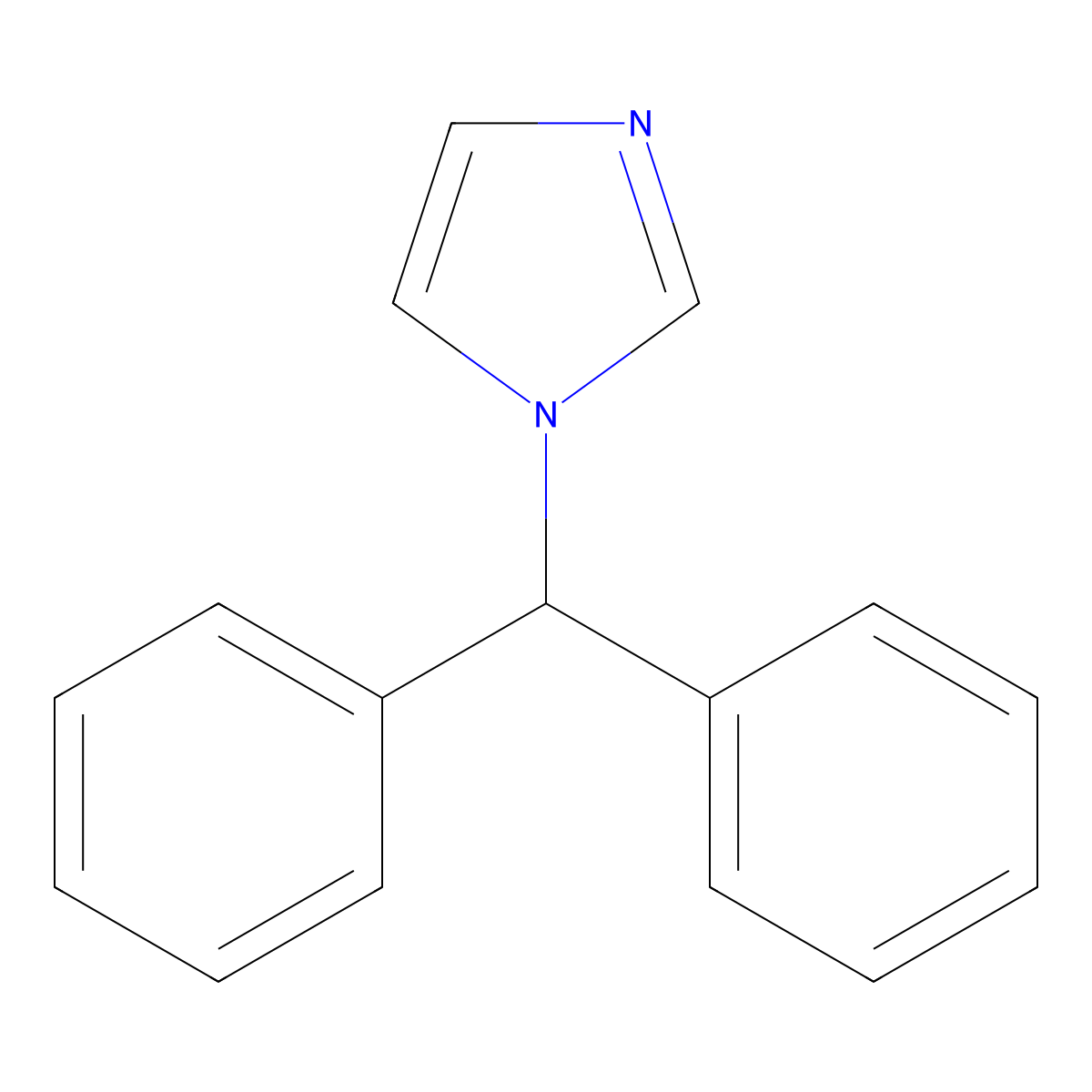 1-Benzhydryl-1H-imidazole molecular structure, CAS 7189-67-5