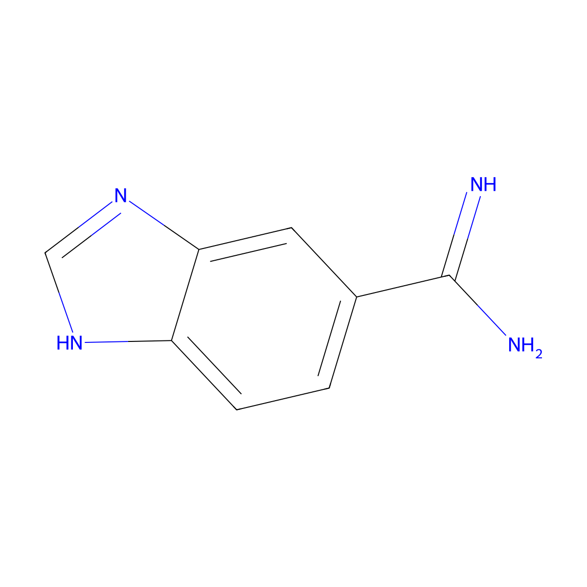 1H-Benzimidazole-5-carboximidamide molecular structure, CAS 71892-45-0