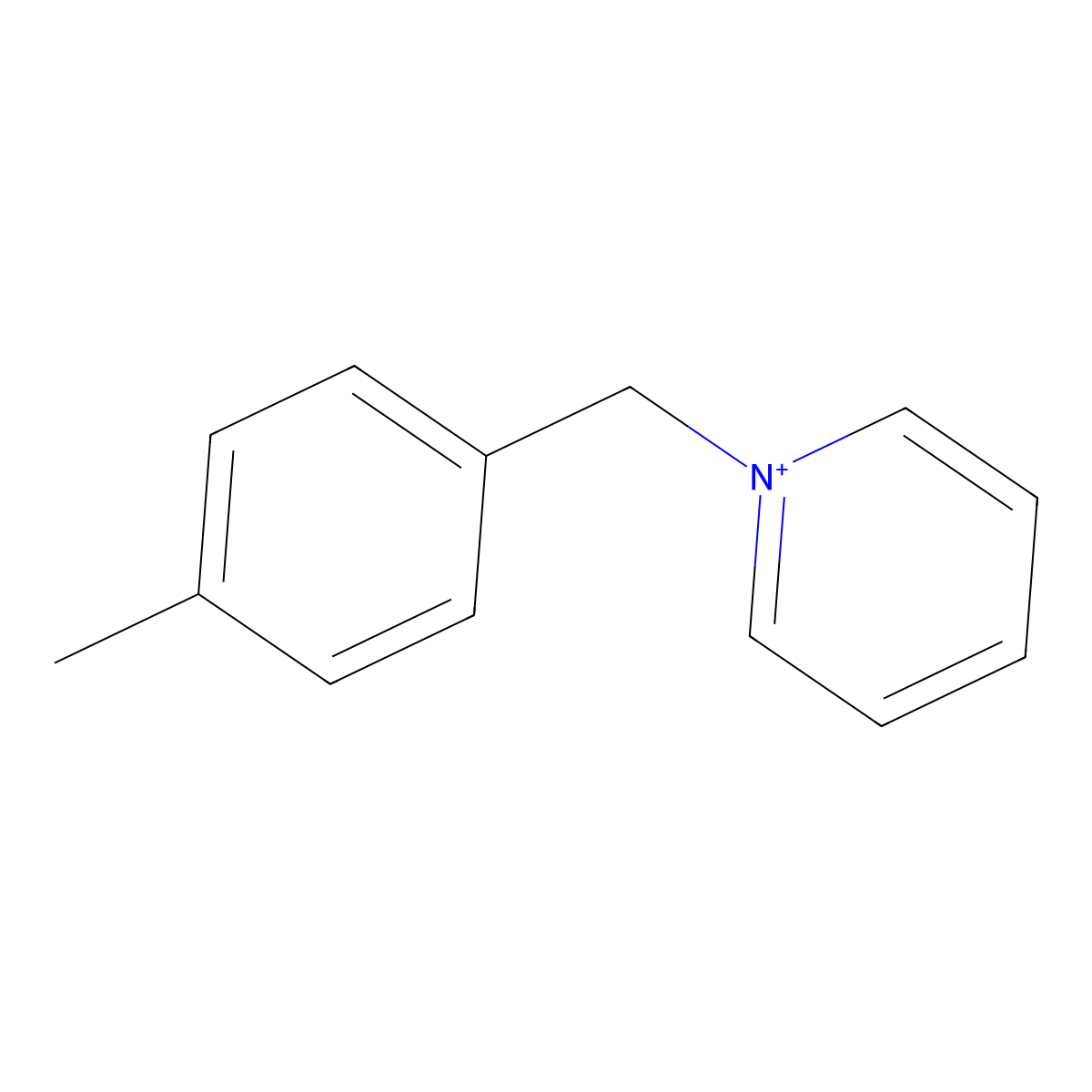 1-[(4-Methylphenyl)methyl]pyridin-1-ium molecular structure, CAS 71897-24-0
