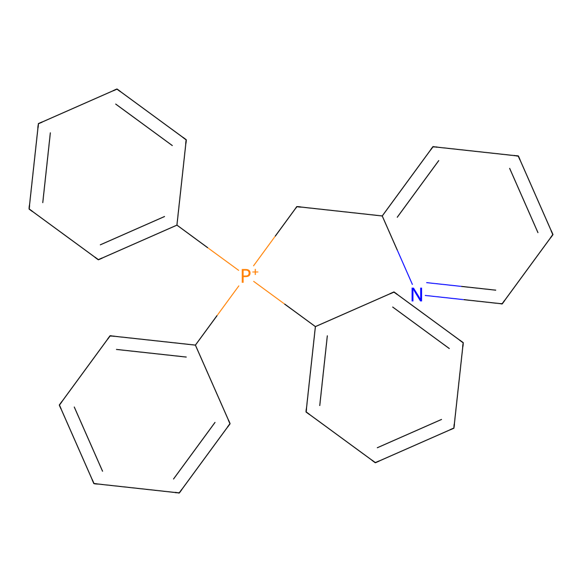 Triphenyl(2-pyridinylmethyl)phosphonium molecular structure, CAS 71897-61-5