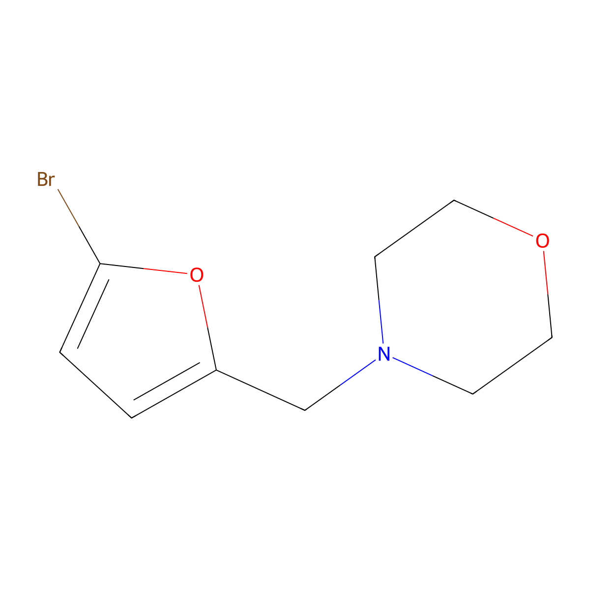 4-[(5-Bromofuran-2-yl)methyl]morpholine molecular structure, CAS 71897-83-1