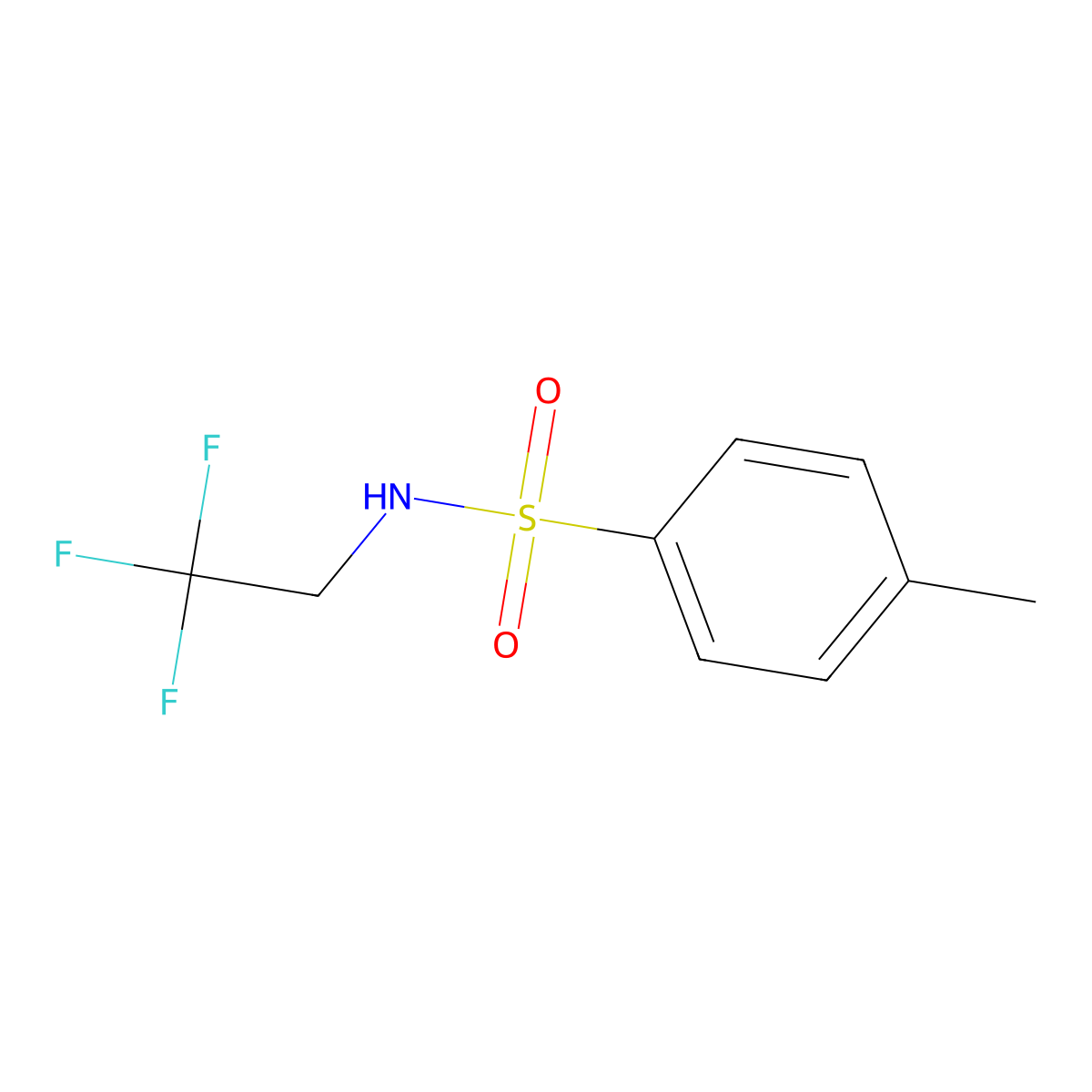 4-methyl-N-(2,2,2-trifluoroethyl)benzenesulfonamide molecular structure, CAS 719-11-9