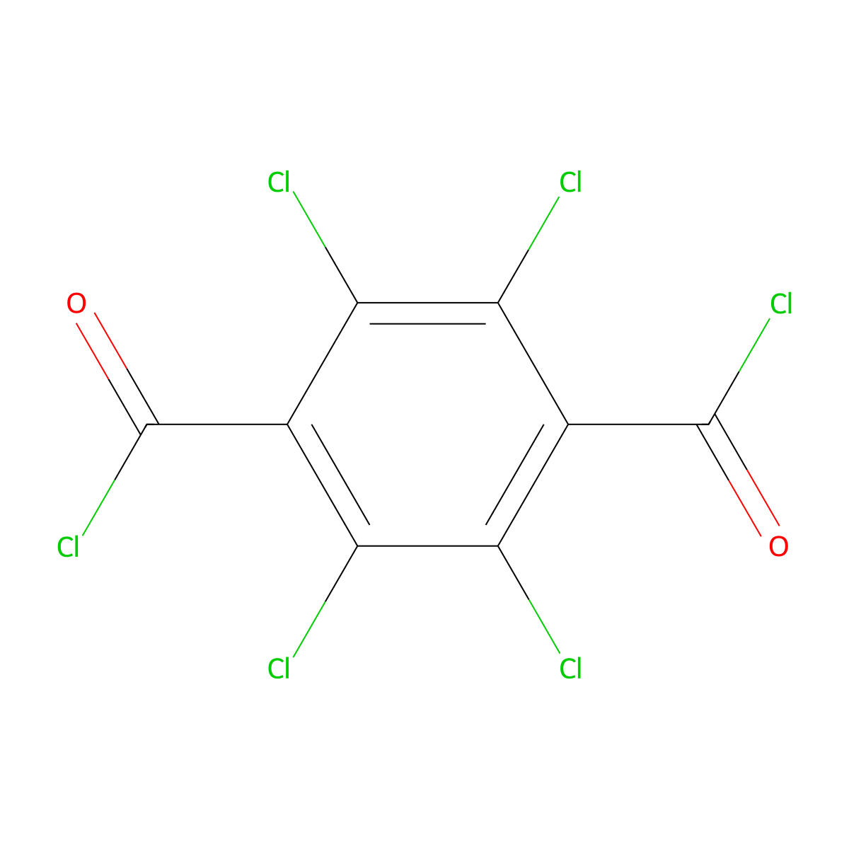 2,3,5,6-Tetrachloroterephthaloyl chloride molecular structure, CAS 719-32-4
