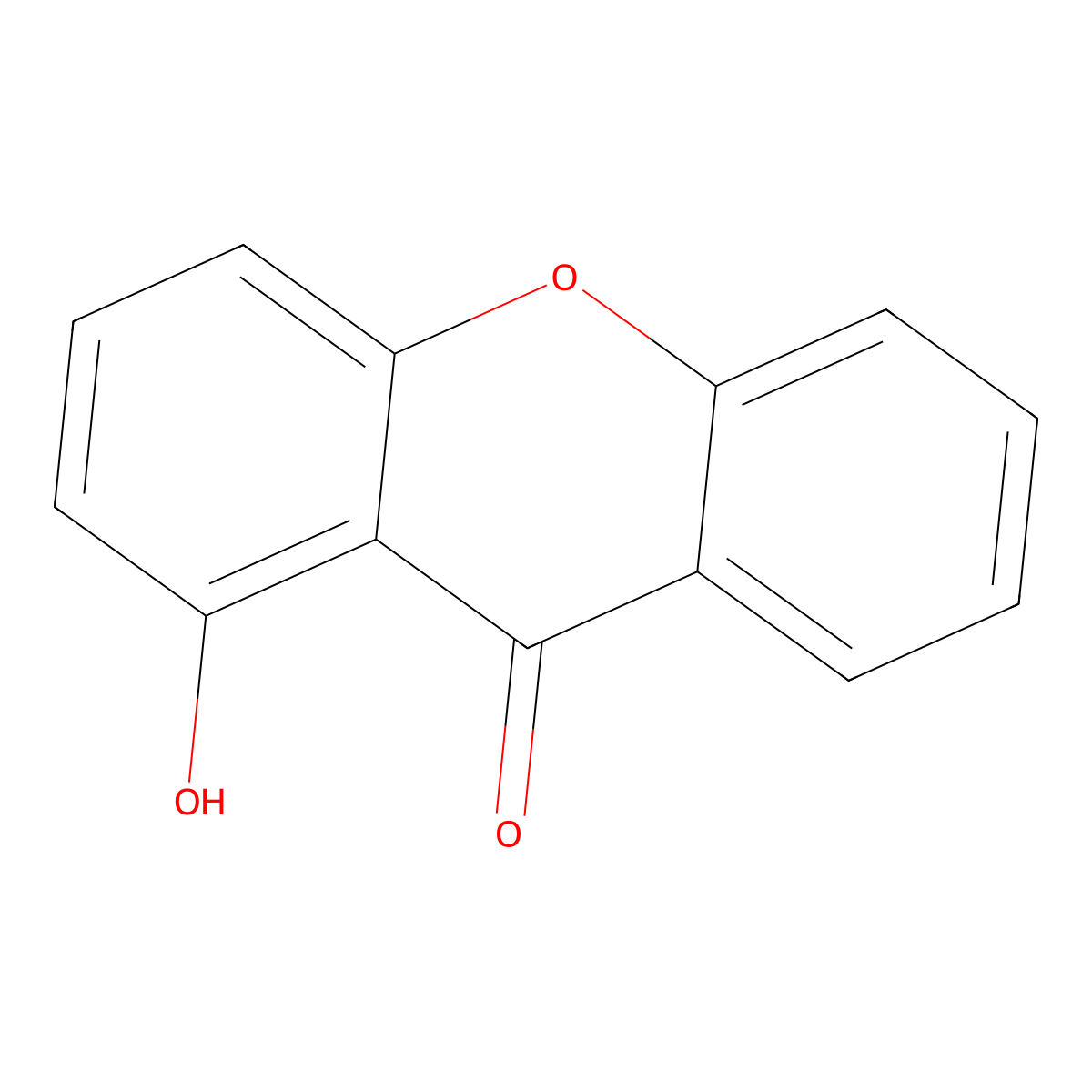 1-Hydroxyxanthone molecular structure, CAS 719-41-5