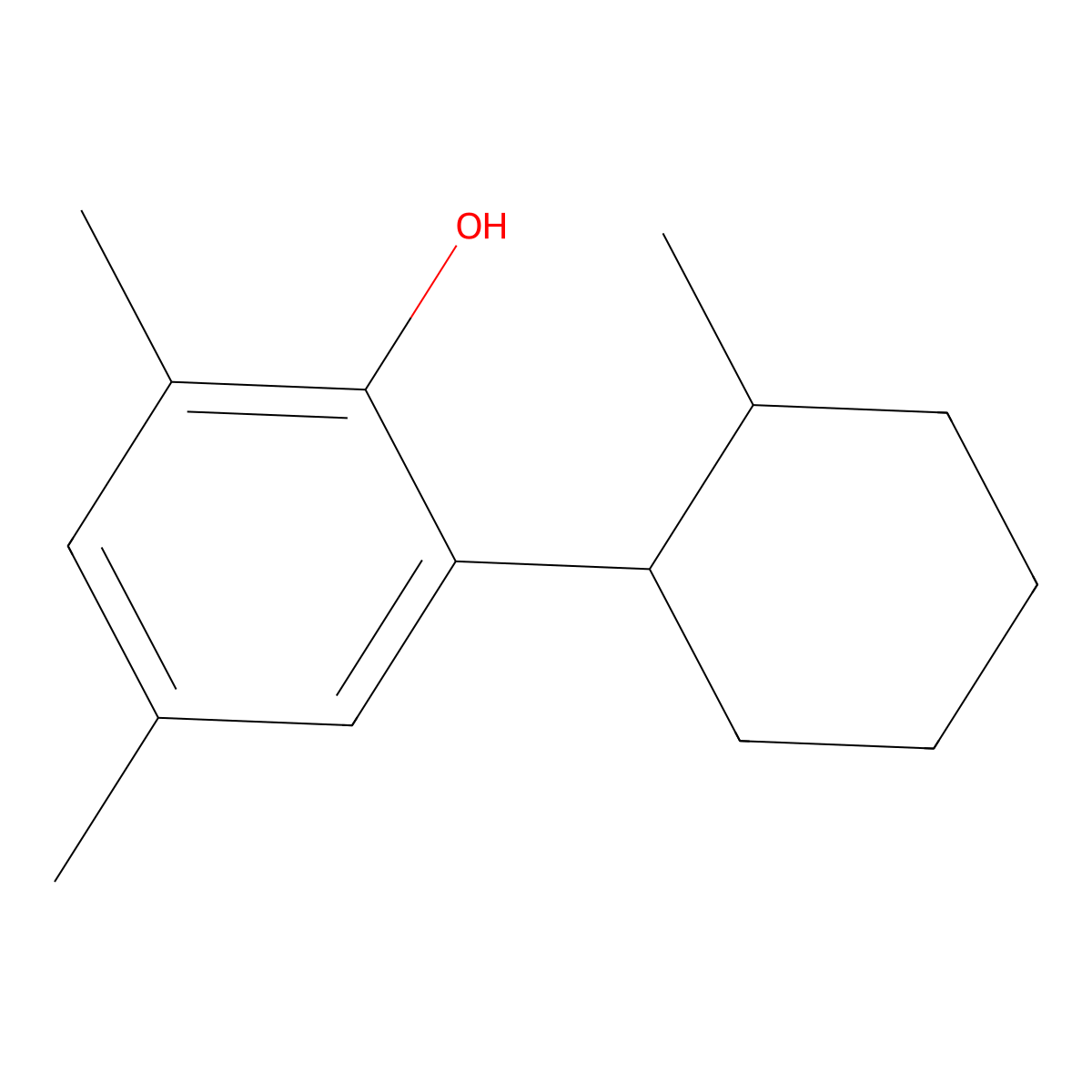 2,4-Dimethyl-6-(2-methylcyclohexyl)phenol molecular structure, CAS 719-49-3