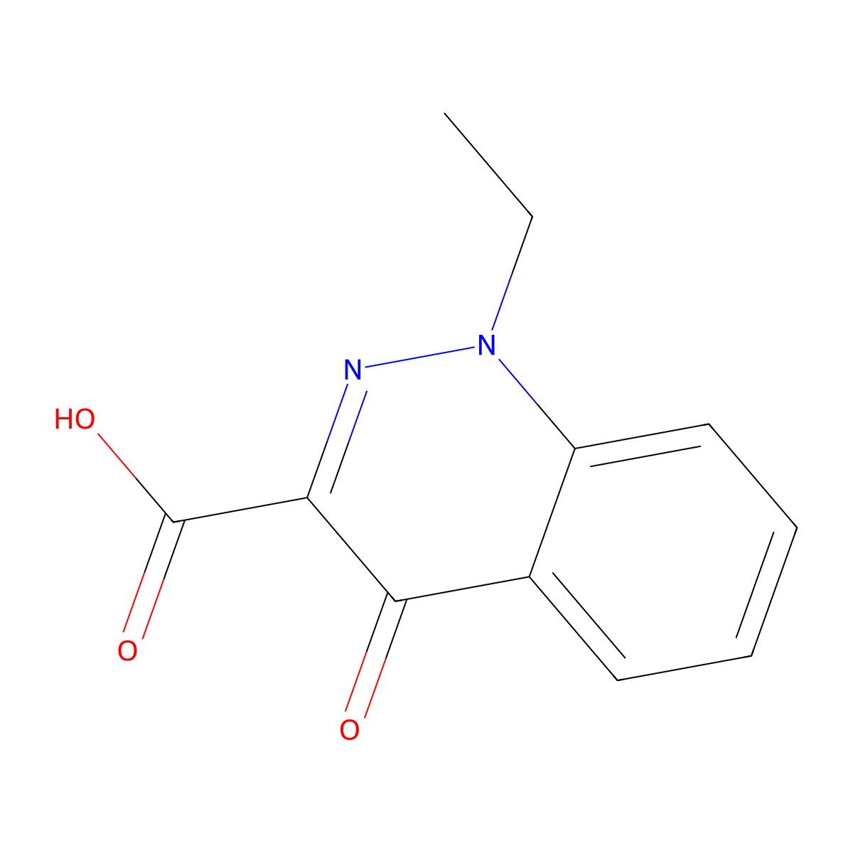 1-Ethyl-4-oxo-1,4-dihydrocinnoline-3-carboxylic acid molecular structure, CAS 719-58-4