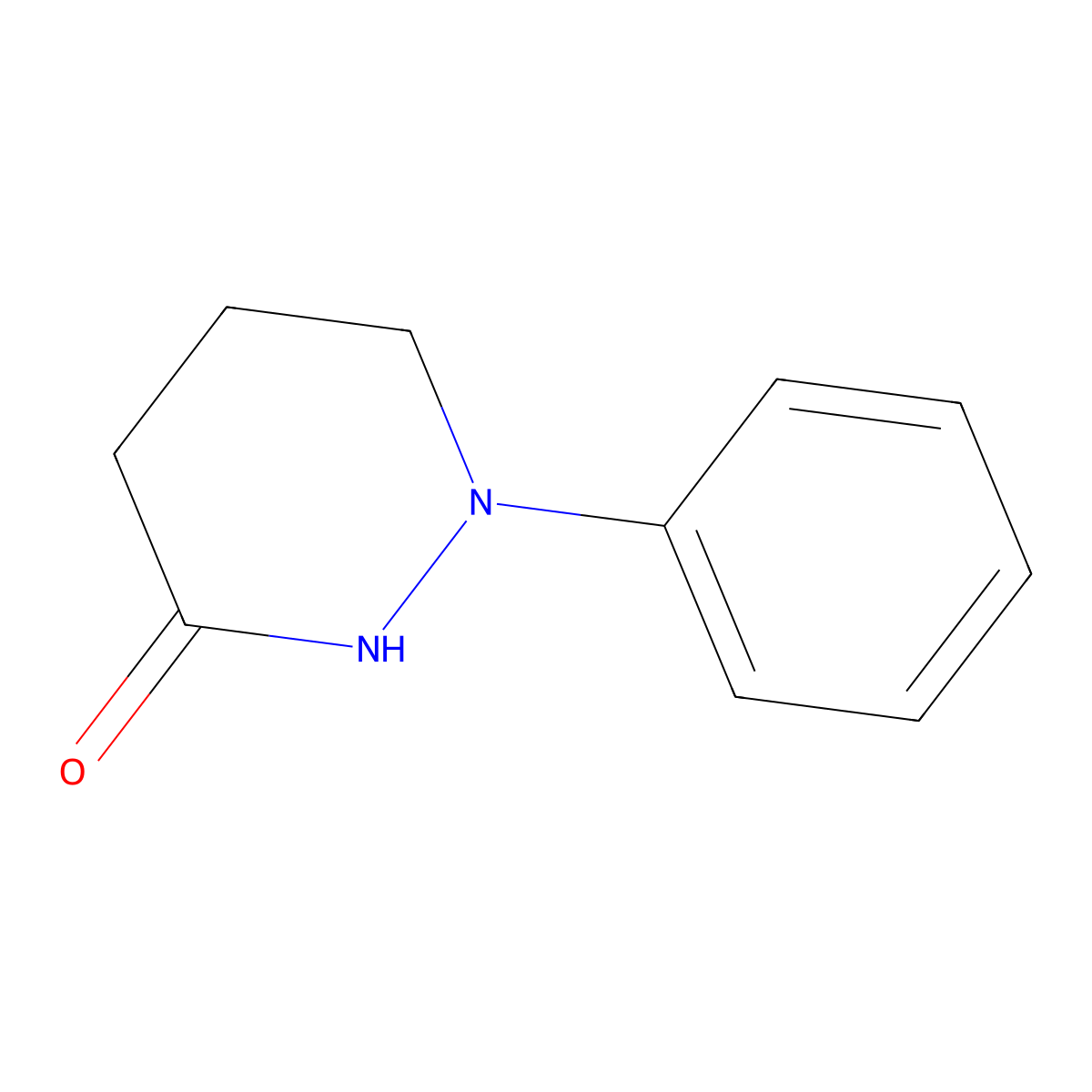 1-Phenyl-tetrahydro-pyridazin-3-one molecular structure, CAS 7190-52-5