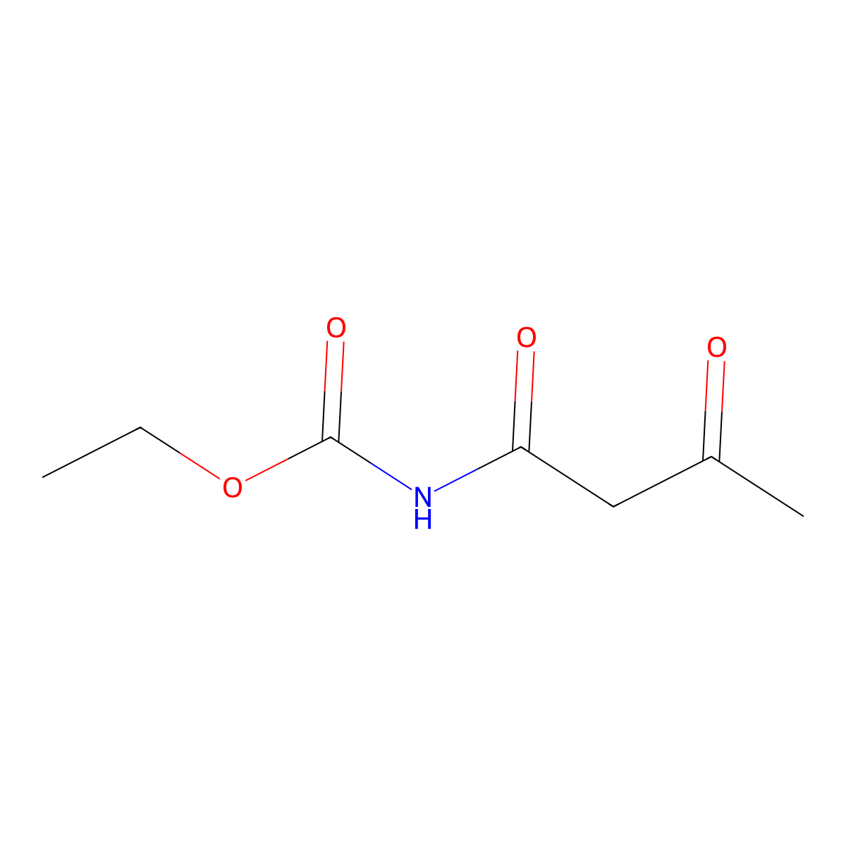 ethyl N-(3-oxobutanoyl)carbamate molecular structure, CAS 7190-58-1