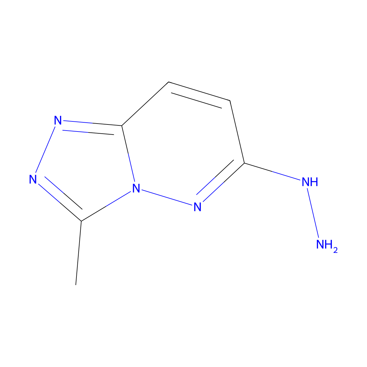 6-Hydrazinyl-3-methyl-[1,2,4]triazolo[4,3-b]pyridazine molecular structure, CAS 7190-90-1