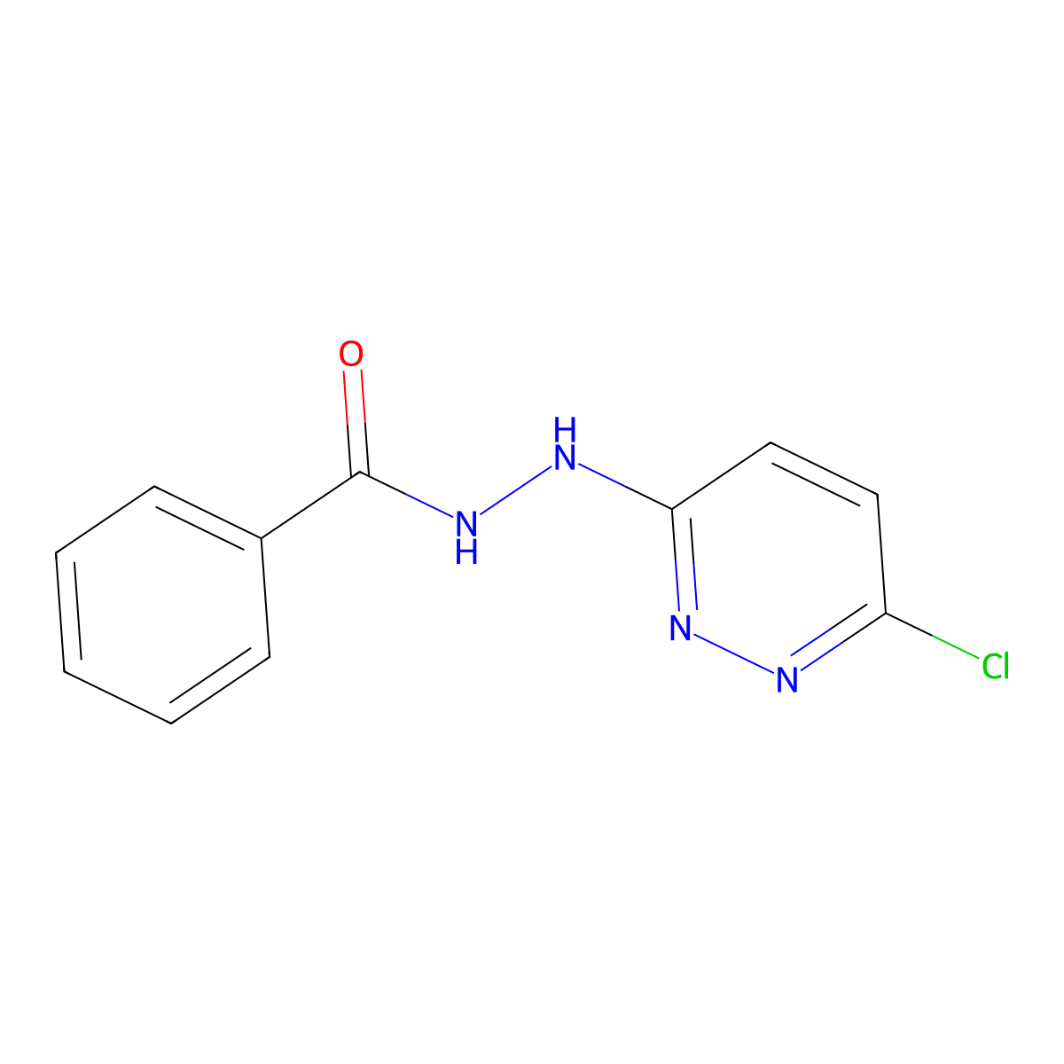 N'-(6-chloropyridazin-3-yl)benzohydrazide molecular structure, CAS 7190-96-7