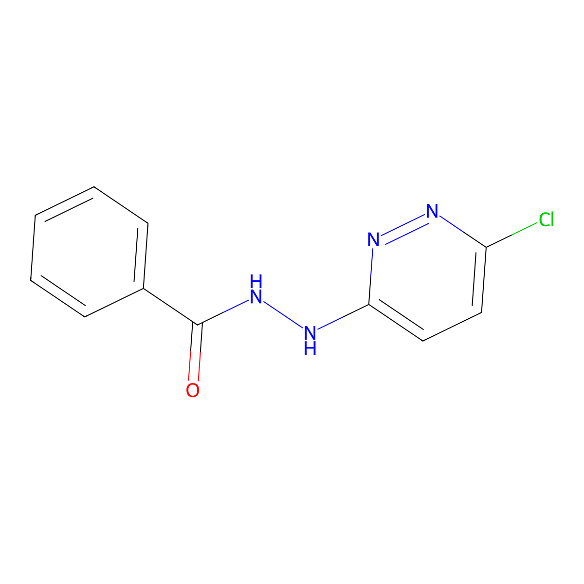 N'-(6-chloropyridazin-3-yl)benzohydrazide molecular structure, CAS 7190-96-7