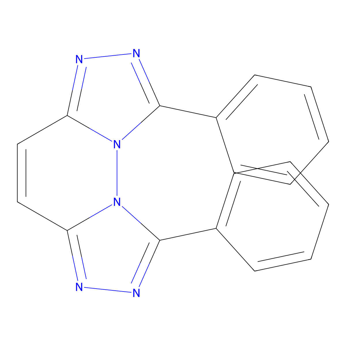 1,8-Diphenylbis[1,2,4]triazolo[4,3-b:3',4'-f]pyridazine molecular structure, CAS 7190-99-0