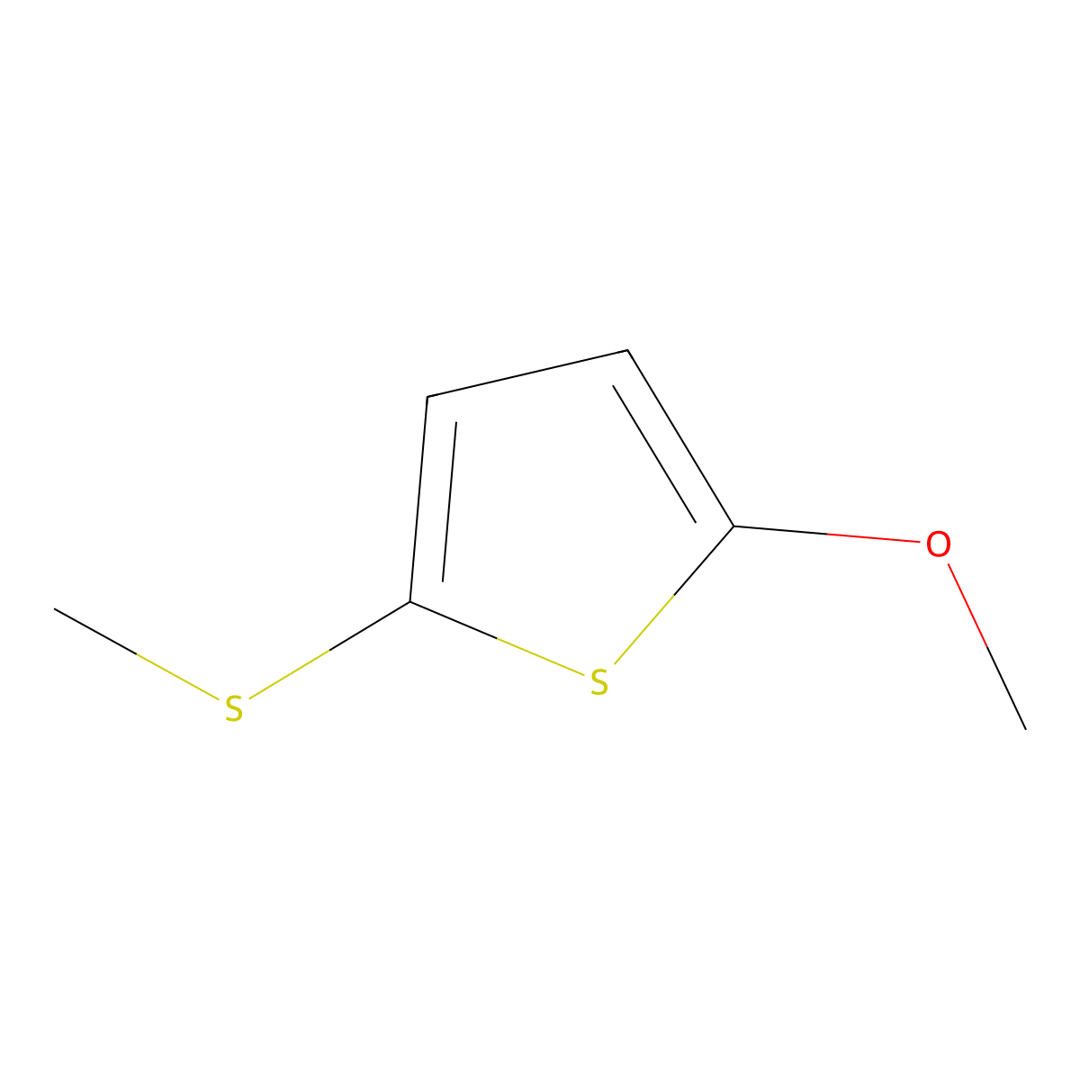 2-Methoxy-5-(methylsulfanyl)thiophene molecular structure, CAS 71908-74-2