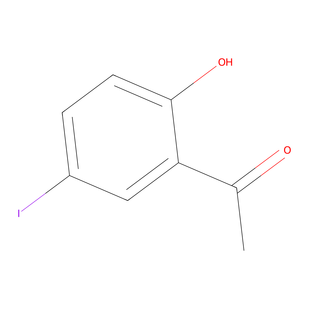 1-(2-Hydroxy-5-iodophenyl)ethan-1-one molecular structure, CAS 7191-41-5