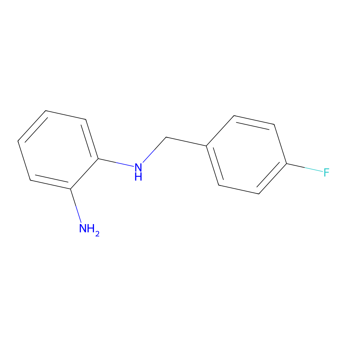 1,2-Benzenediamine, N-[(4-fluorophenyl)methyl]- molecular structure, CAS 7191-70-0