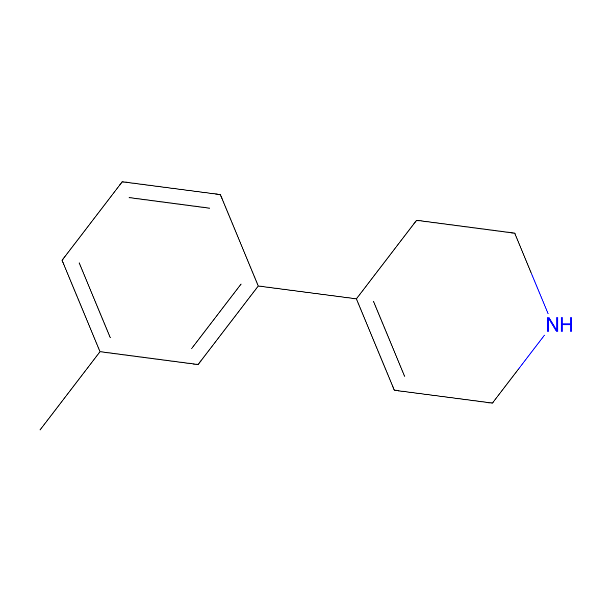 4-(3-Methylphenyl)-1,2,3,6-tetrahydropyridine molecular structure, CAS 71916-52-4