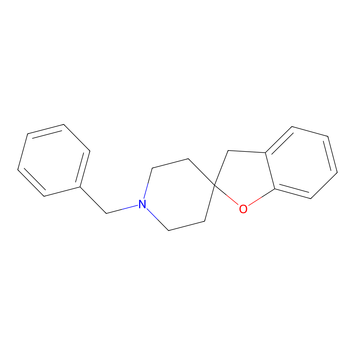 1'-(Phenylmethyl)spiro[benzofuran-2(3H),4'-piperidine] molecular structure, CAS 71916-71-7