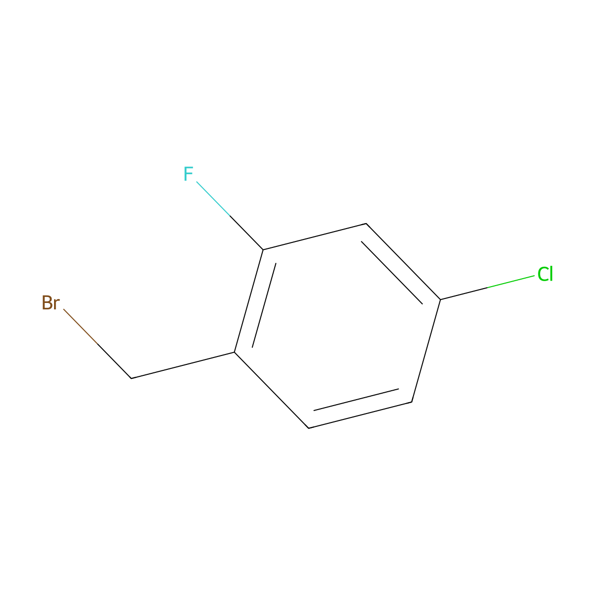 4-Chloro-2-fluorobenzyl bromide molecular structure, CAS 71916-82-0