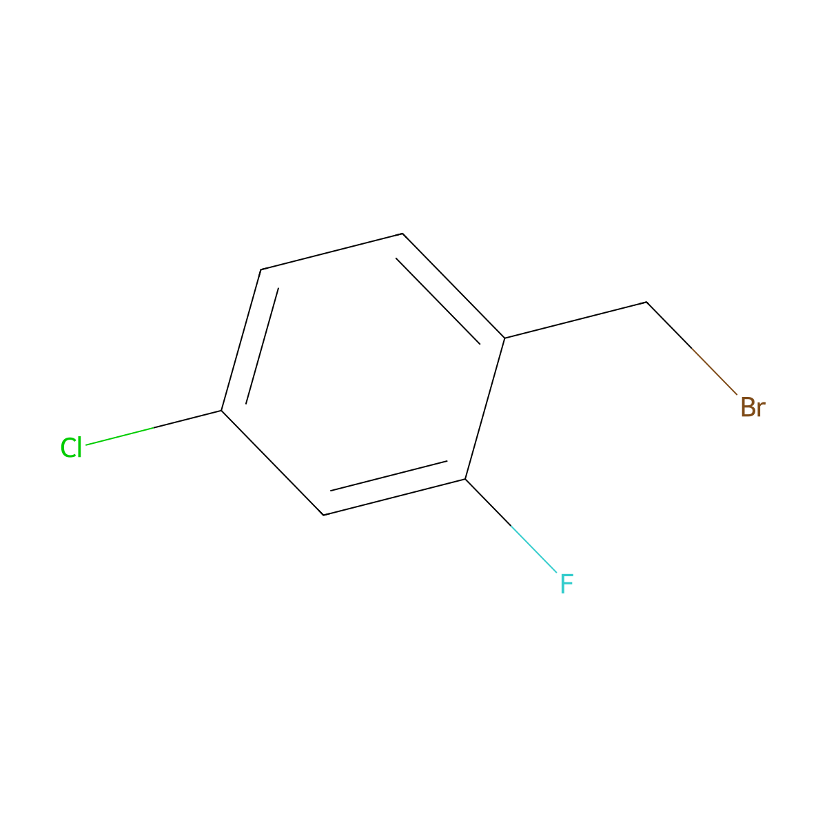 4-Chloro-2-fluorobenzyl bromide molecular structure, CAS 71916-82-0