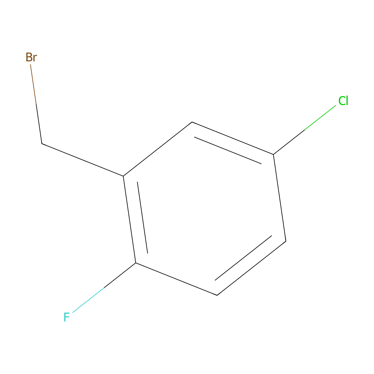 2-(Bromomethyl)-4-chloro-1-fluorobenzene molecular structure, CAS 71916-91-1