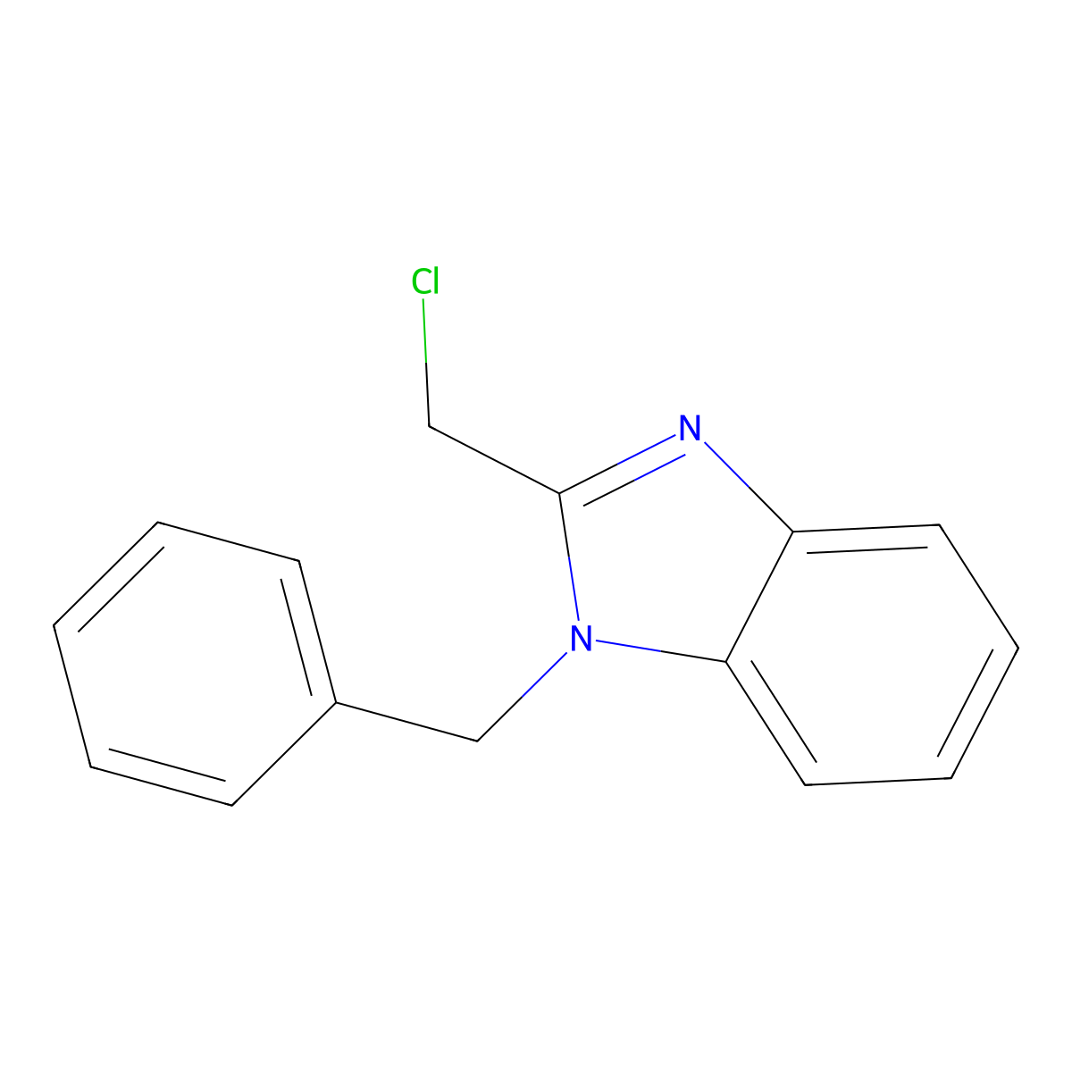 1-Benzyl-2-chloromethyl-1H-benzoimidazole molecular structure, CAS 7192-00-9