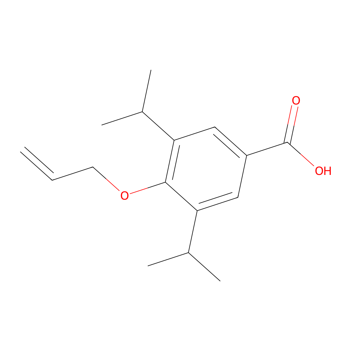 Benzoic acid, 4-(allyloxy)-3,5-diisopropyl- molecular structure, CAS 7192-38-3