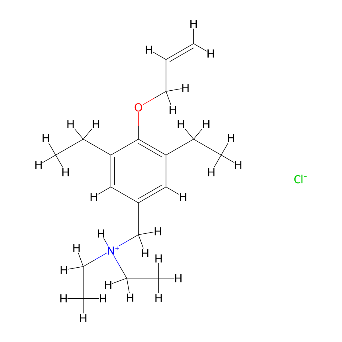 Benzylamine, 4-(allyloxy)-N,N,3,5-tetraethyl-, hydrochloride molecular structure, CAS 7192-70-3