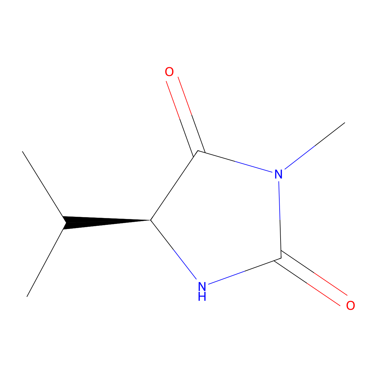 (5S)-3-Methyl-5-(propan-2-yl)imidazolidine-2,4-dione molecular structure, CAS 71921-91-0