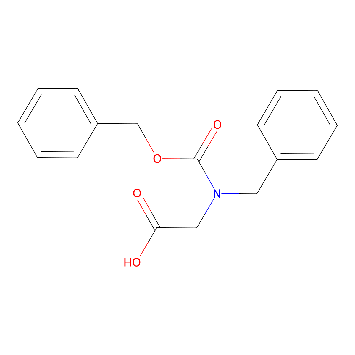 Glycine, N-[(phenylmethoxy)carbonyl]-N-(phenylmethyl)- molecular structure, CAS 71922-59-3