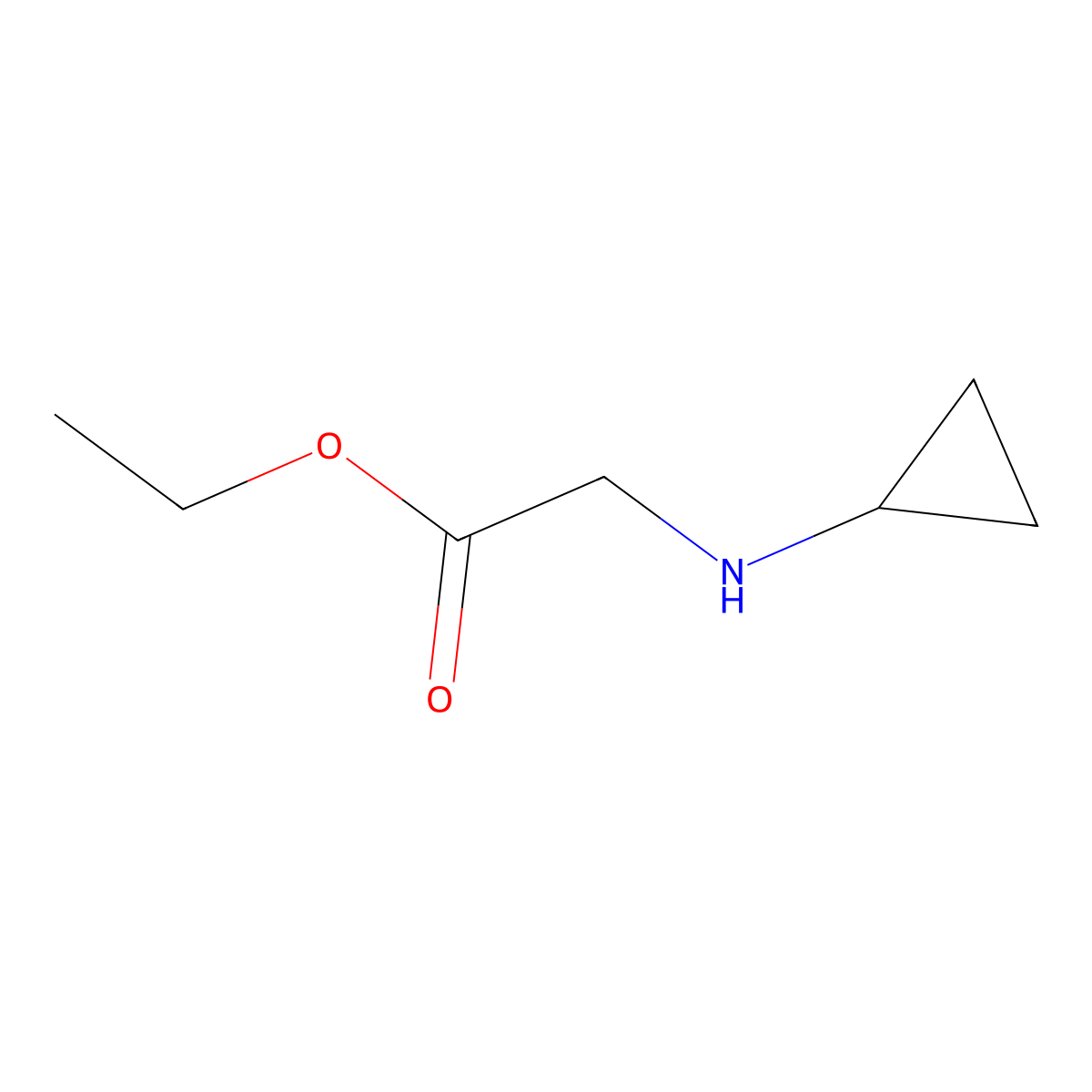 Glycine, N-cyclopropyl-, ethyl ester molecular structure, CAS 71922-62-8
