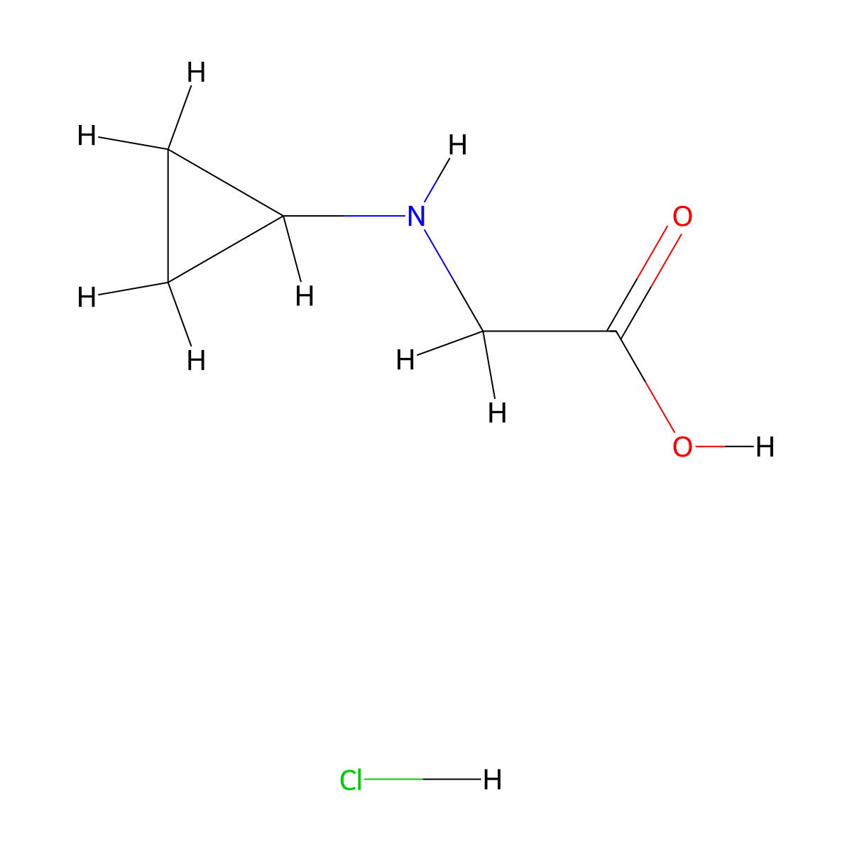 2-(Cyclopropylamino)acetic acid hydrochloride molecular structure, CAS 71922-63-9
