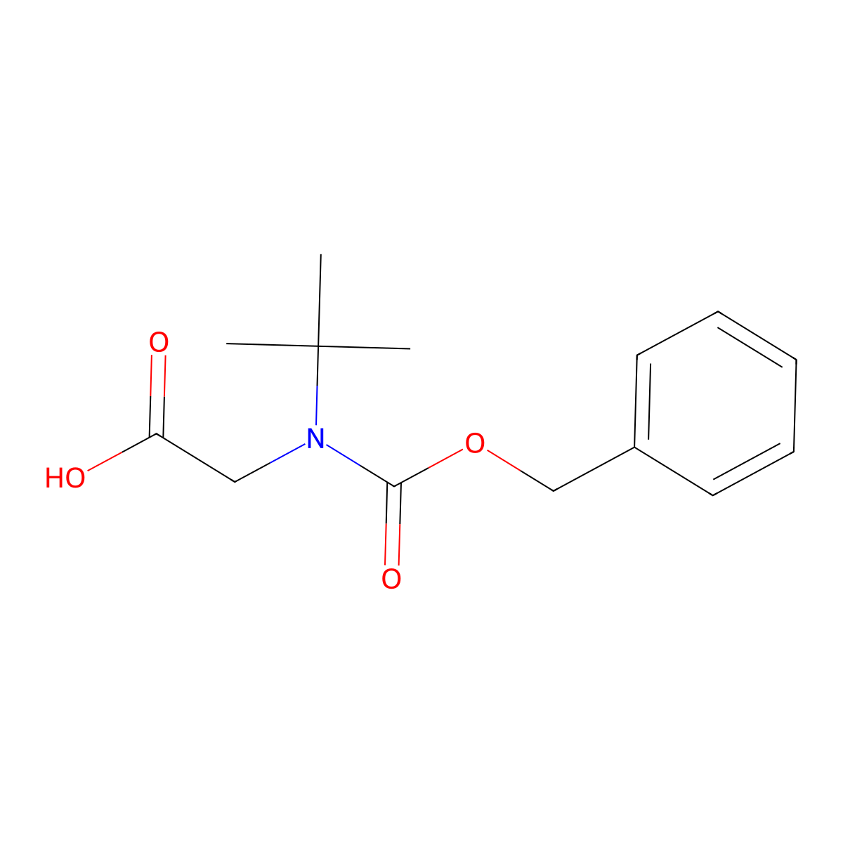 n-((Benzyloxy)carbonyl)-n-(tert-butyl)glycine molecular structure, CAS 71922-67-3