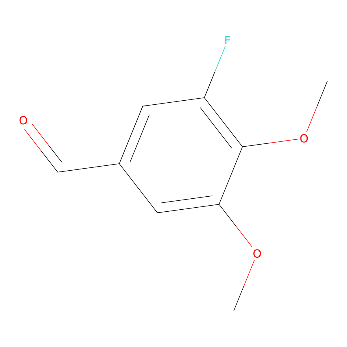 3-Fluoro-4,5-dimethoxybenzaldehyde molecular structure, CAS 71924-61-3