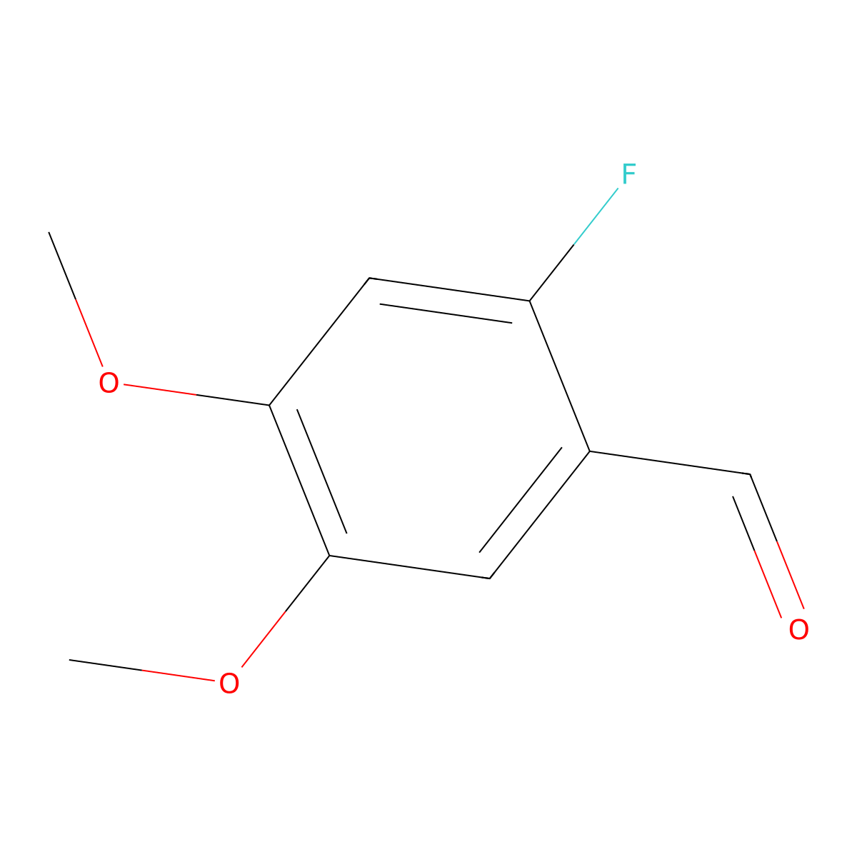 2-Fluoro-4,5-dimethoxybenzaldehyde molecular structure, CAS 71924-62-4