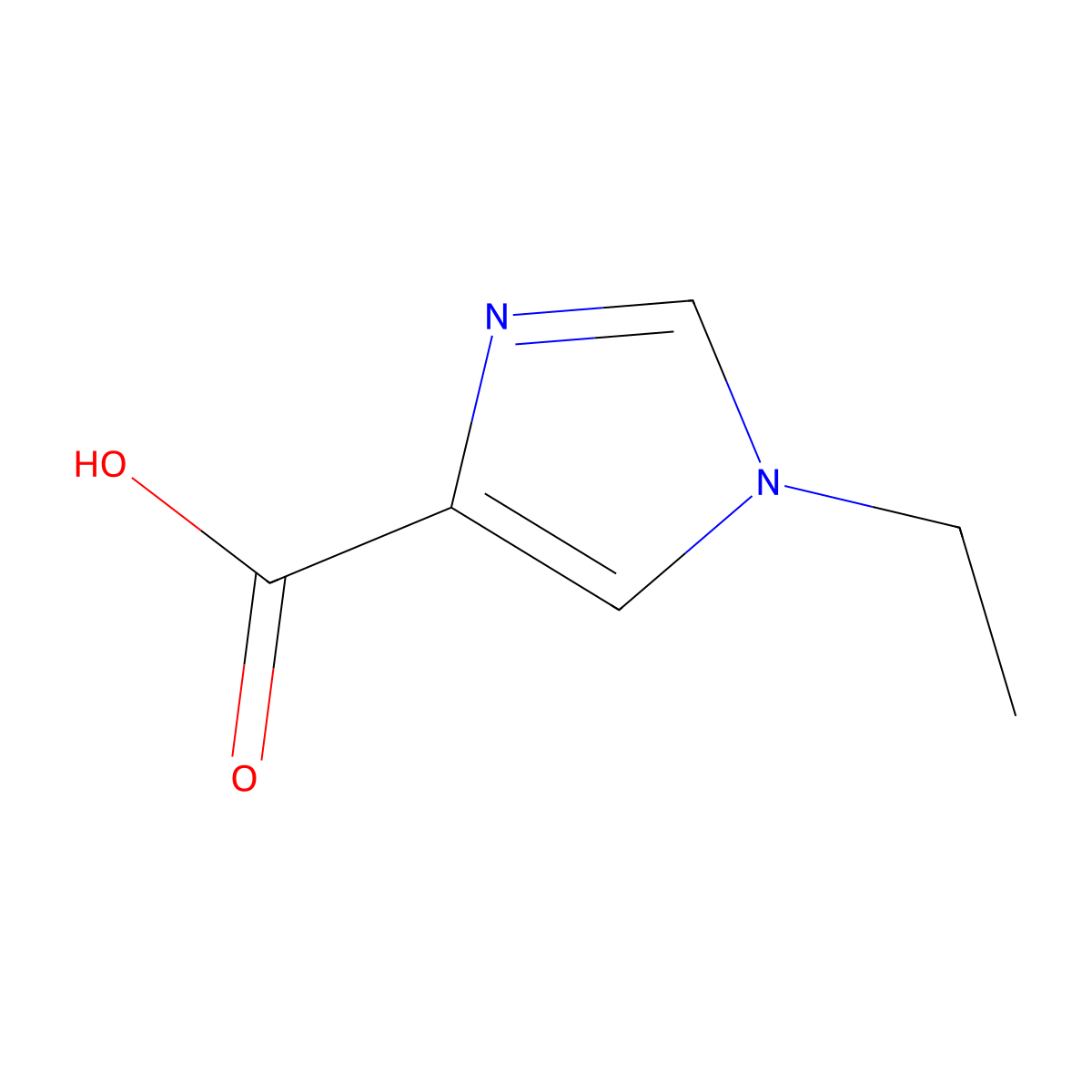 1-Ethylimidazole-4-carboxylic acid molecular structure, CAS 71925-07-0