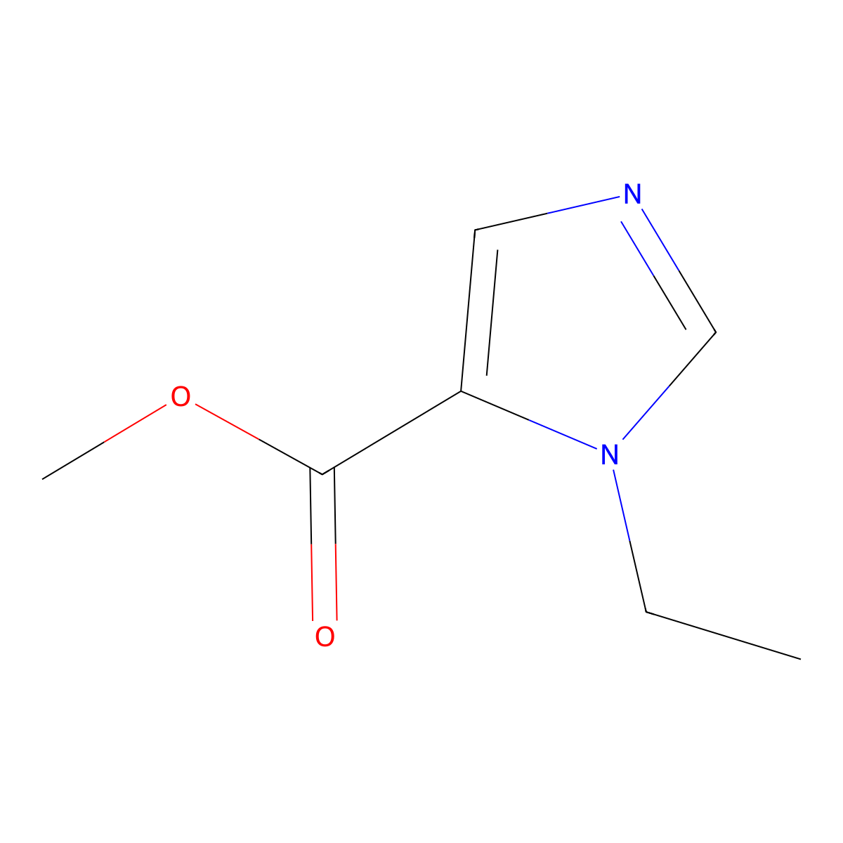 methyl 1-ethyl-1H-imidazole-5-carboxylate molecular structure, CAS 71925-10-5