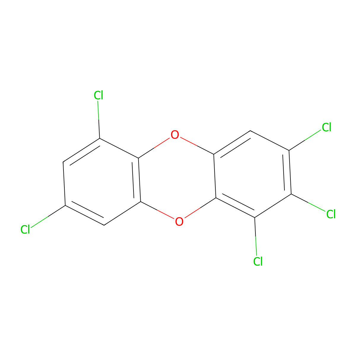 1,2,3,6,8-Pentachlorodibenzo-p-dioxin molecular structure, CAS 71925-16-1