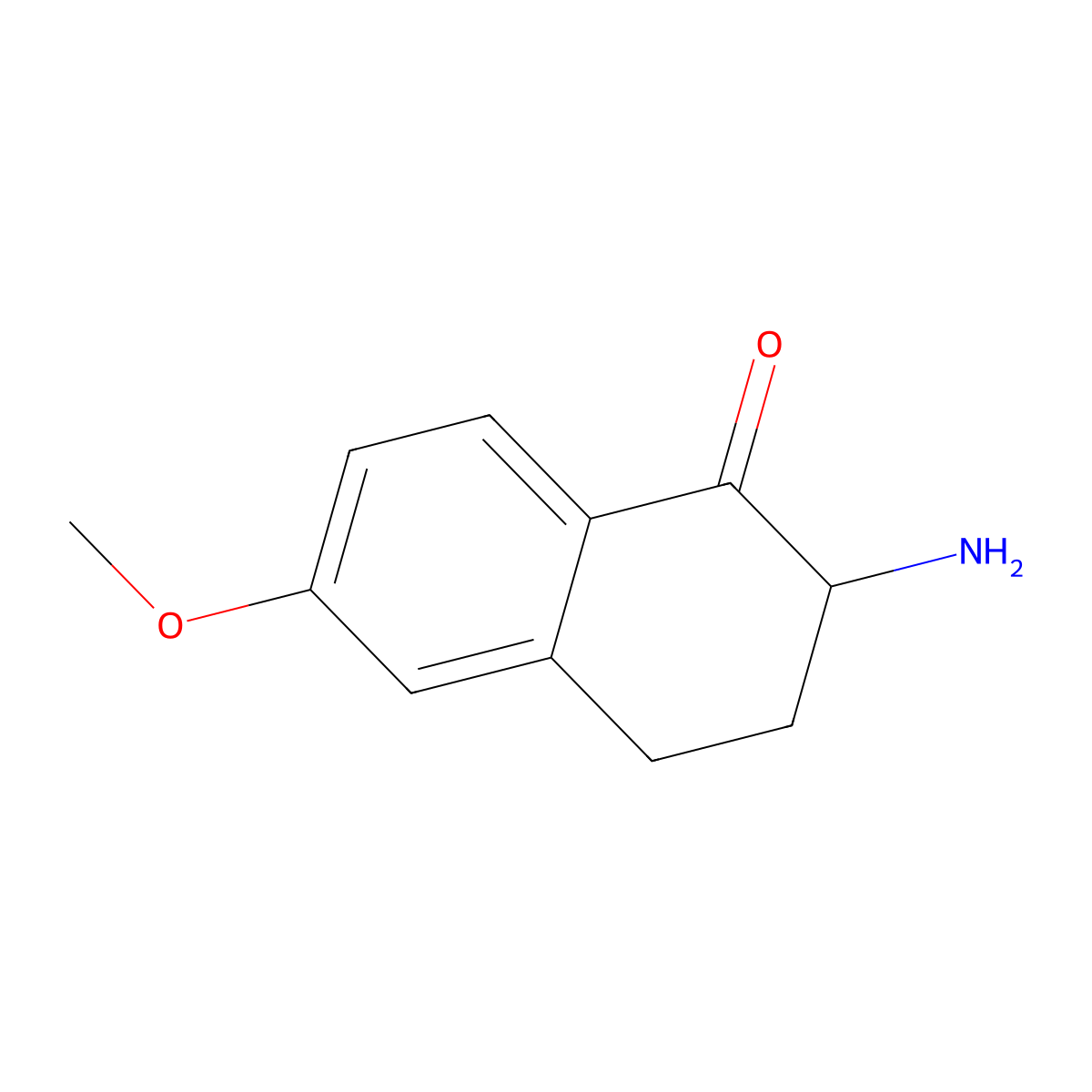 2-Amino-6-methoxy-1,2,3,4-tetrahydronaphthalen-1-one molecular structure, CAS 719258-92-1