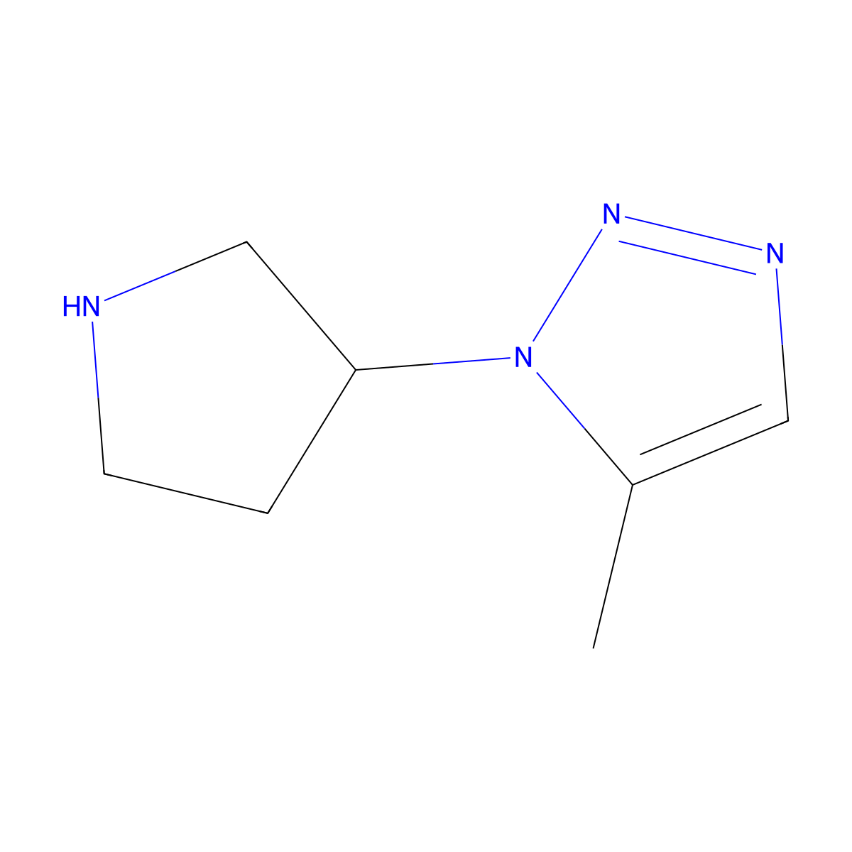 5-Methyl-1-(pyrrolidin-3-yl)-1H-1,2,3-triazole molecular structure, CAS 719265-44-8