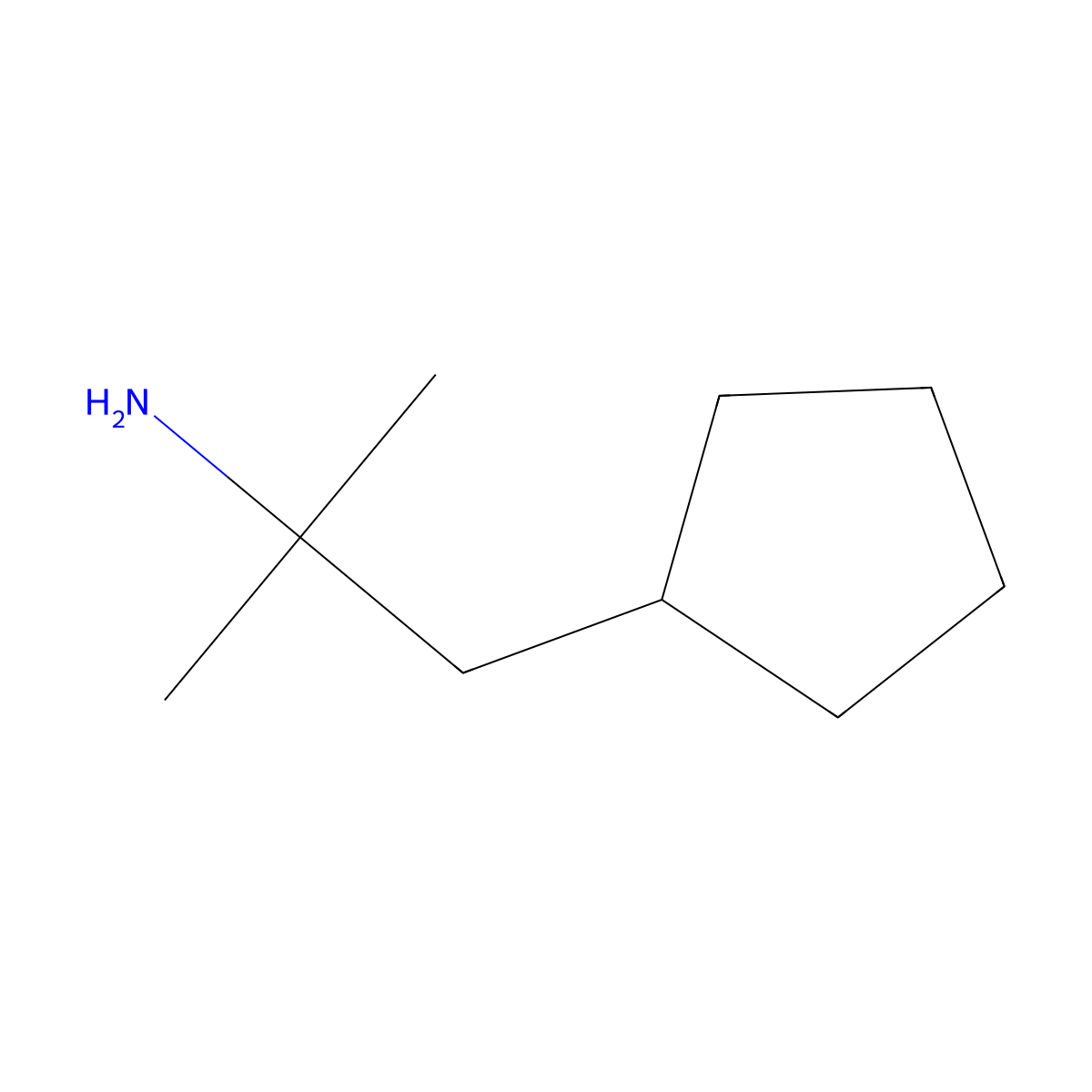 1-Cyclopentyl-2-methylpropan-2-amine molecular structure, CAS 719267-46-6