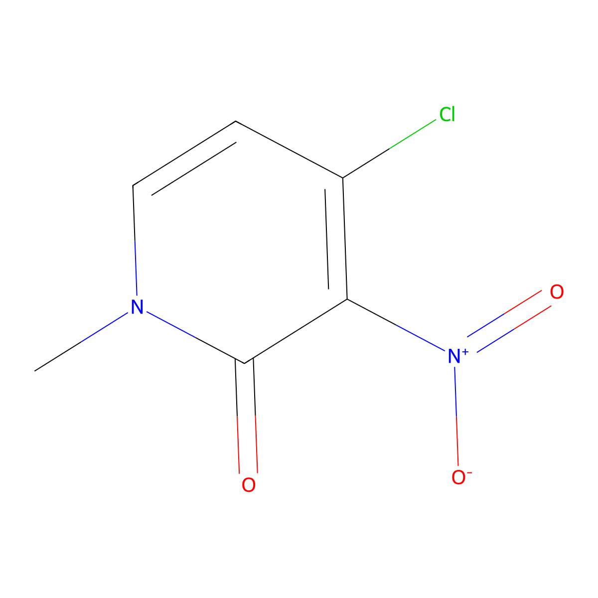 4-Chloro-1-methyl-3-nitro-1,2-dihydropyridin-2-one molecular structure, CAS 719268-89-0