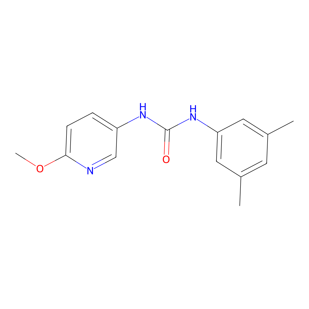 1-(3,5-Dimethylphenyl)-3-(6-methoxypyridin-3-yl)urea molecular structure, CAS 719269-38-2