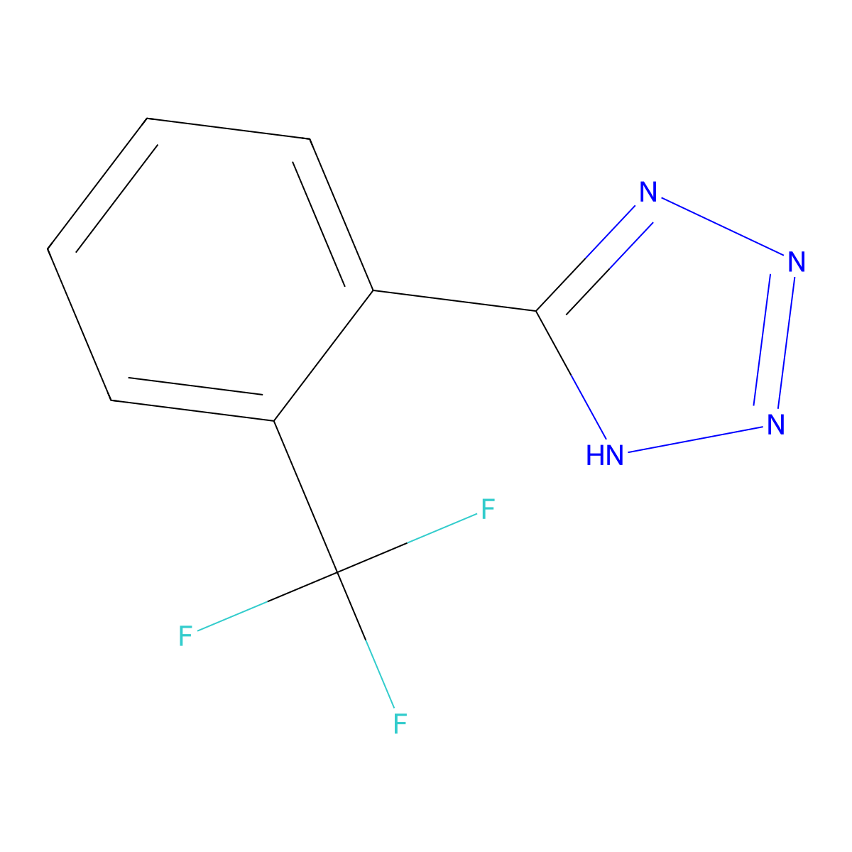 5-[2-(trifluoromethyl)phenyl]-1H-1,2,3,4-tetrazole molecular structure, CAS 719274-67-6