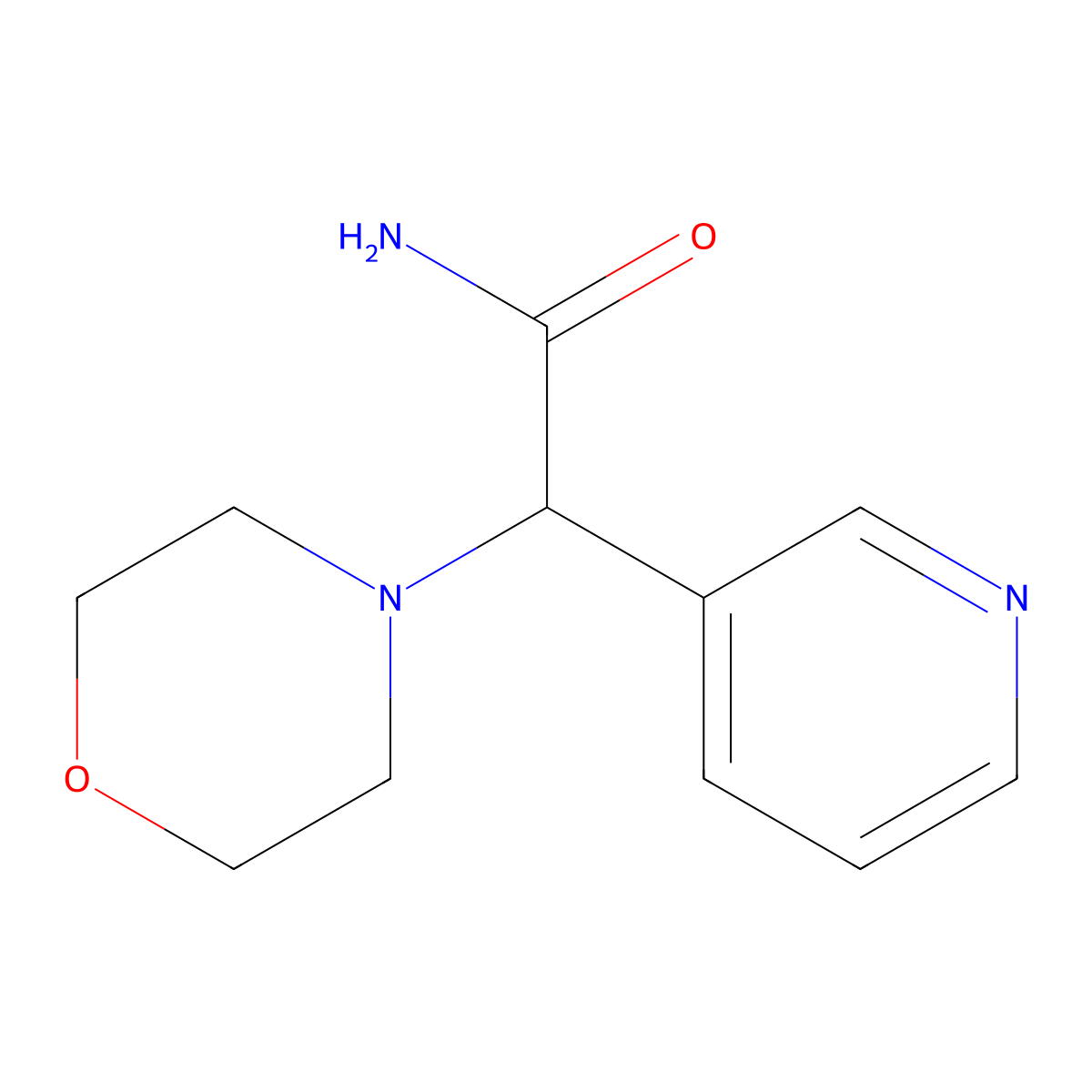 2-Morpholin-4-yl-2-pyridin-3-ylacetamide molecular structure, CAS 719279-71-7