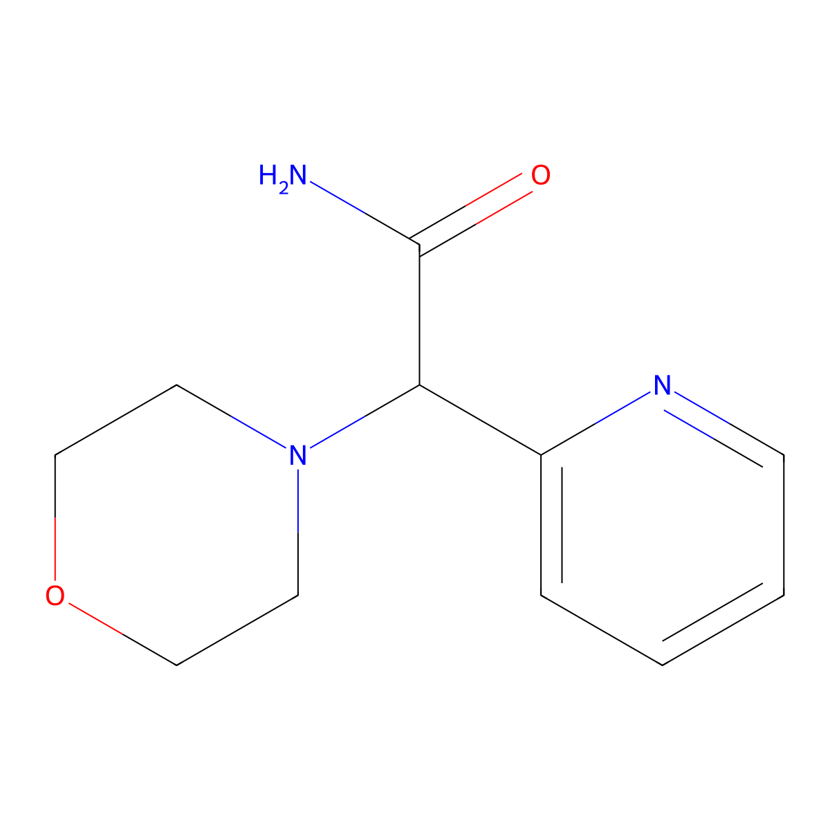 2-Morpholin-4-yl-2-pyridin-2-ylacetamide molecular structure, CAS 719279-72-8