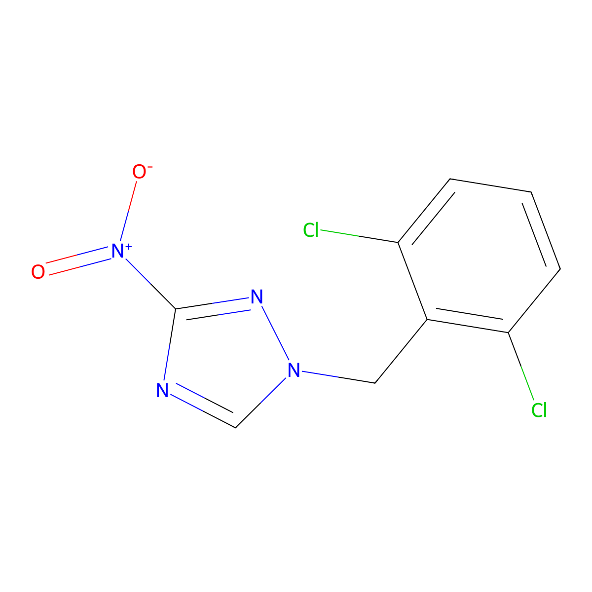 1-[(2,6-Dichlorophenyl)methyl]-3-nitro-1,2,4-triazole molecular structure, CAS 719280-05-4