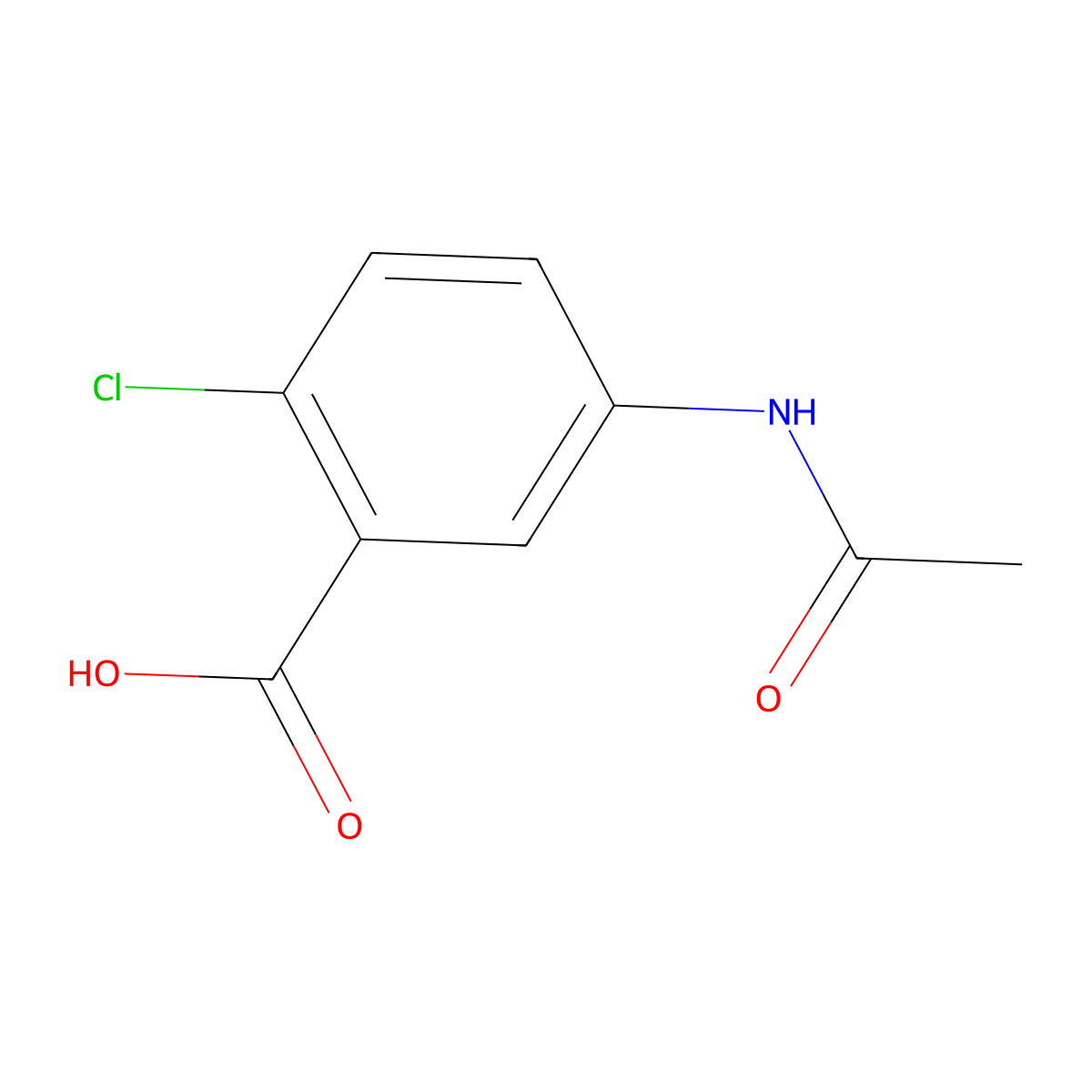 5-(Acetylamino)-2-chlorobenzoic acid molecular structure, CAS 719282-11-8